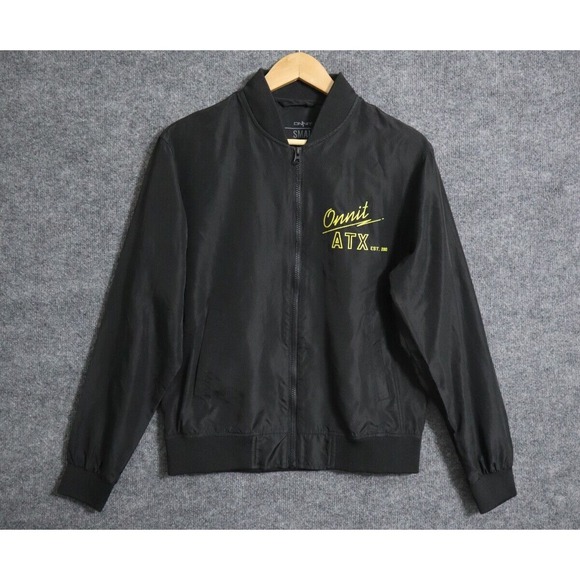 Onnit Jackets & Blazers - Onnit Jacket Men Small Black Lightweight Bomber Full Zip ATX Tiger Austin Texas‎